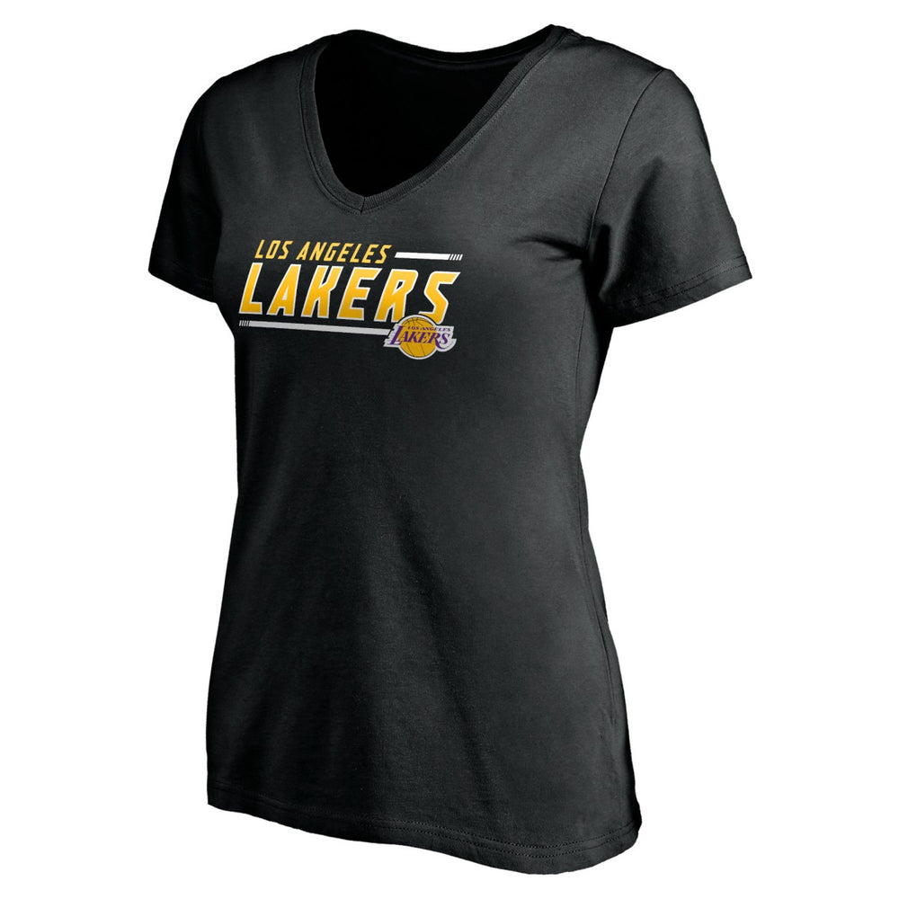 Los Angeles Lakers Women's Mascot In Bounds V-Neck T-Shirt Black - NBA