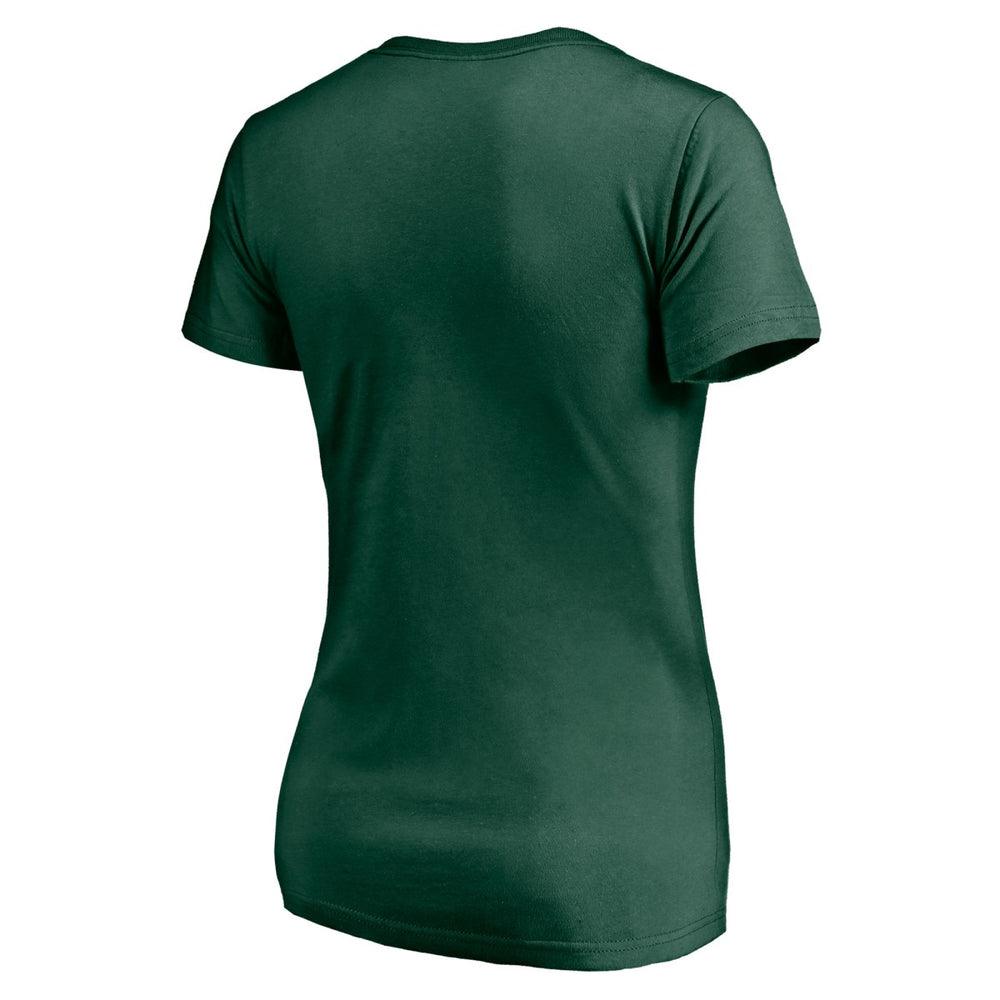 Milwaukee Bucks Women's Mascot In Bounds V-Neck T-Shirt Hunter Green - NBA