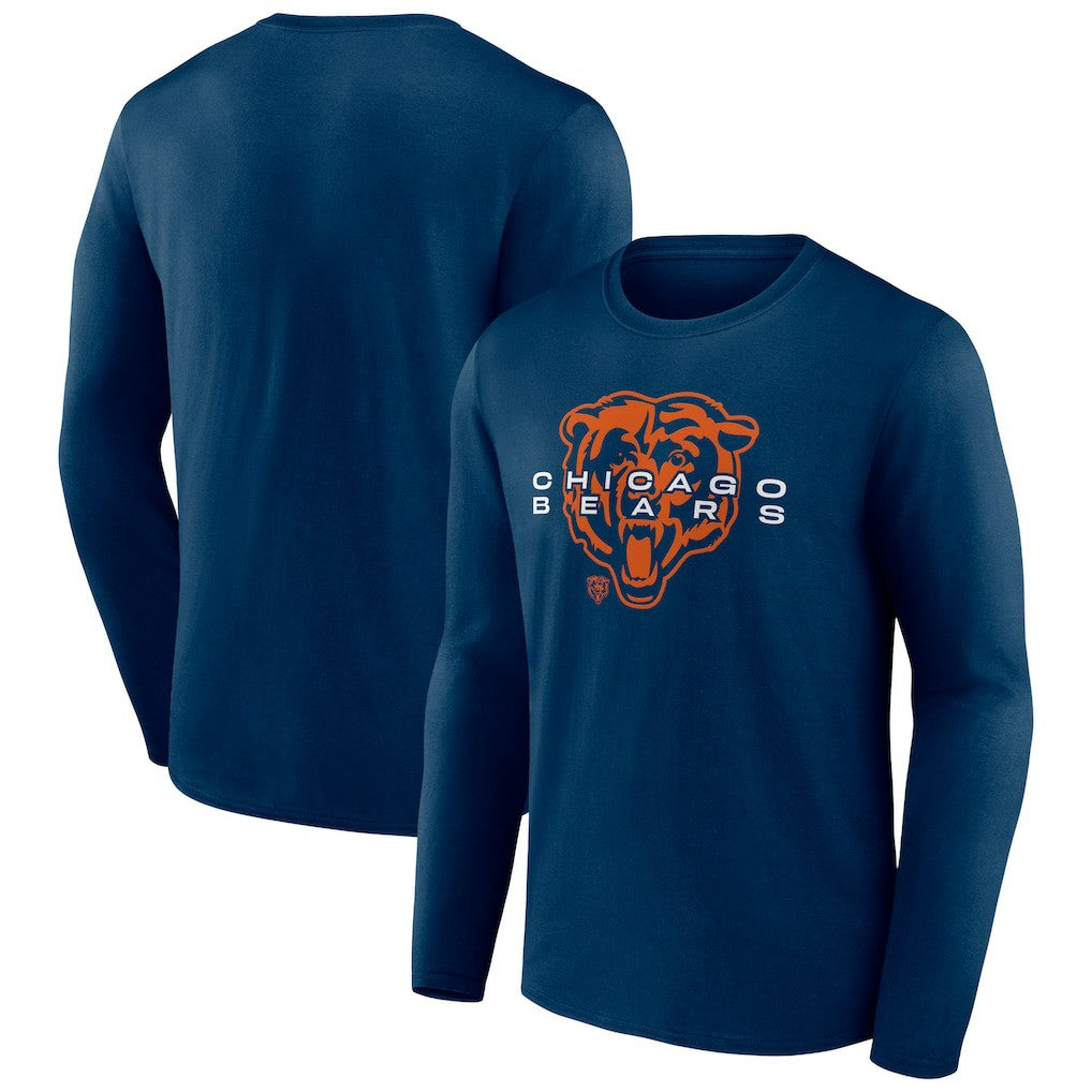 Chicago Bears Advance to Victory Long Sleeve T-Shirt Navy | NFL