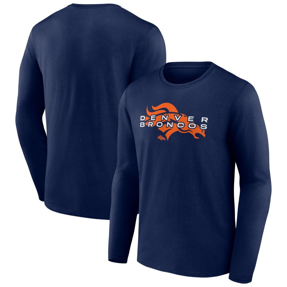 Denver Broncos Advance to Victory Long Sleeve T-Shirt Navy | NFL