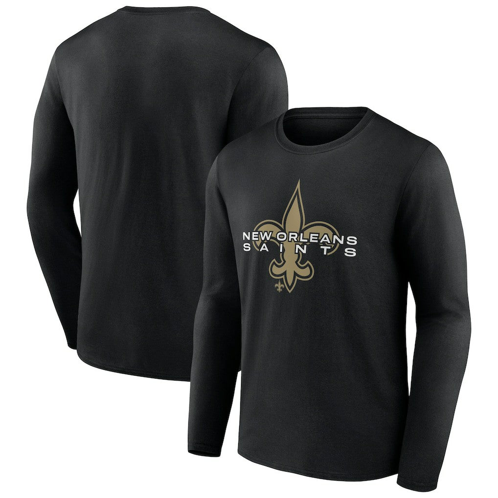 New Orleans Saints Advance to Victory Long Sleeve T-Shirt Black | NFL