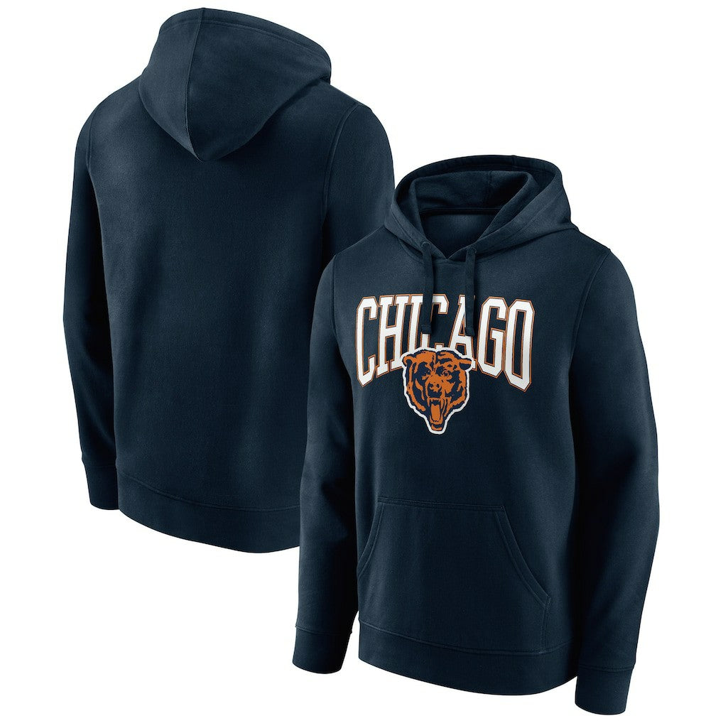 Chicago Bears Gridiron Classics Campus Standard Pullover Hoodie Navy | NFL