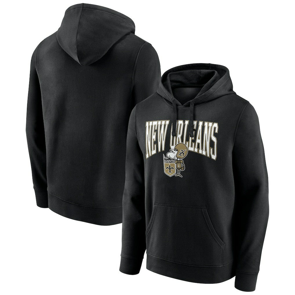 New Orleans Saints Gridiron Classics Campus Standard Pullover Hoodie Black | NFL