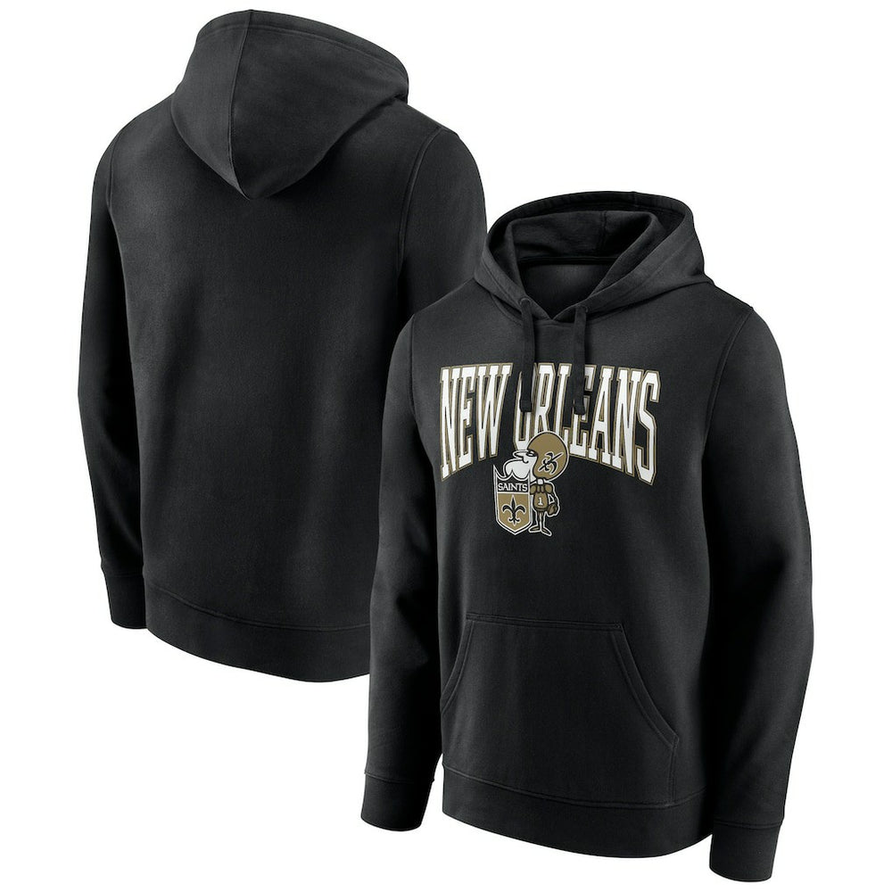 New Orleans Saints Gridiron Classics Campus Standard Pullover Hoodie Black | NFL