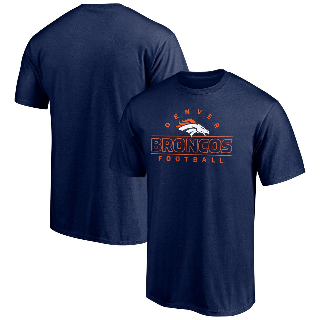 Denver Broncos Dual Threat T-Shirt Navy | NFL