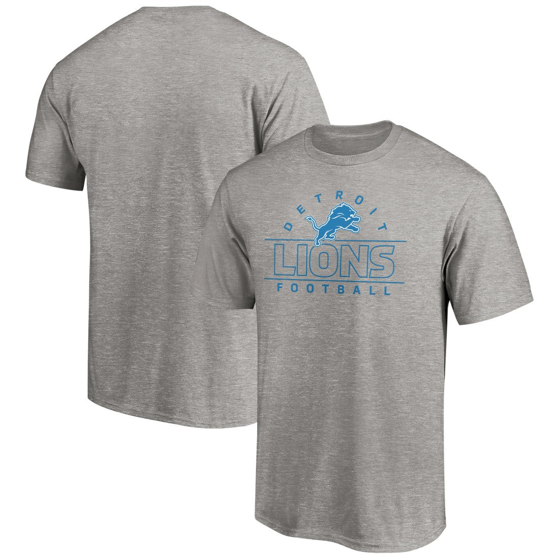 Detroit Lions Dual Threat T-Shirt Heather Gray | NFL