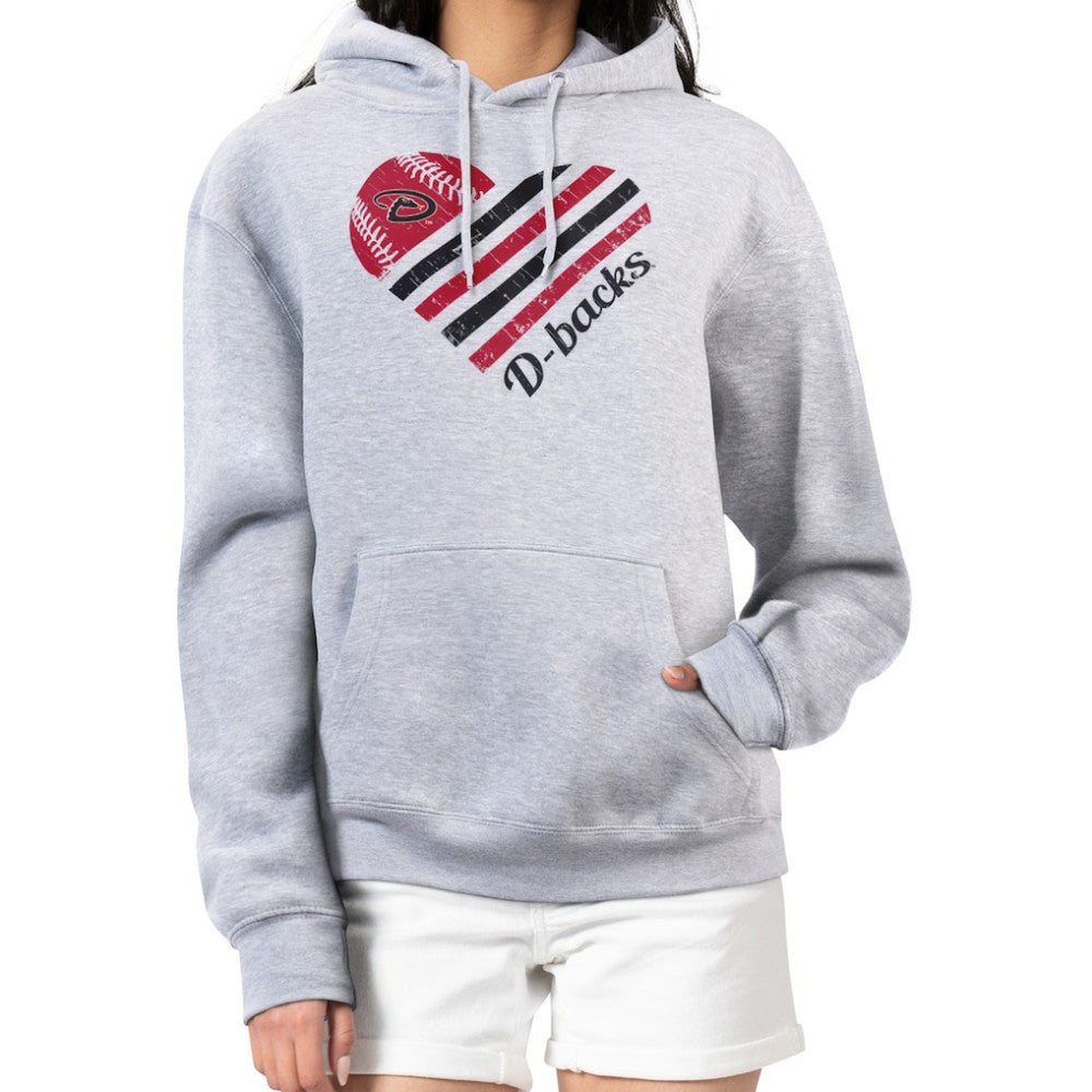 Arizona Diamondbacks G-III 4Her by Carl Banks Women's Heart Fleece Pullover Hoodie - MLB