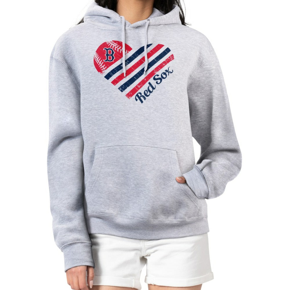 Boston Red Sox G-III 4Her by Carl Banks Women's Heart Fleece Pullover Hoodie - MLB