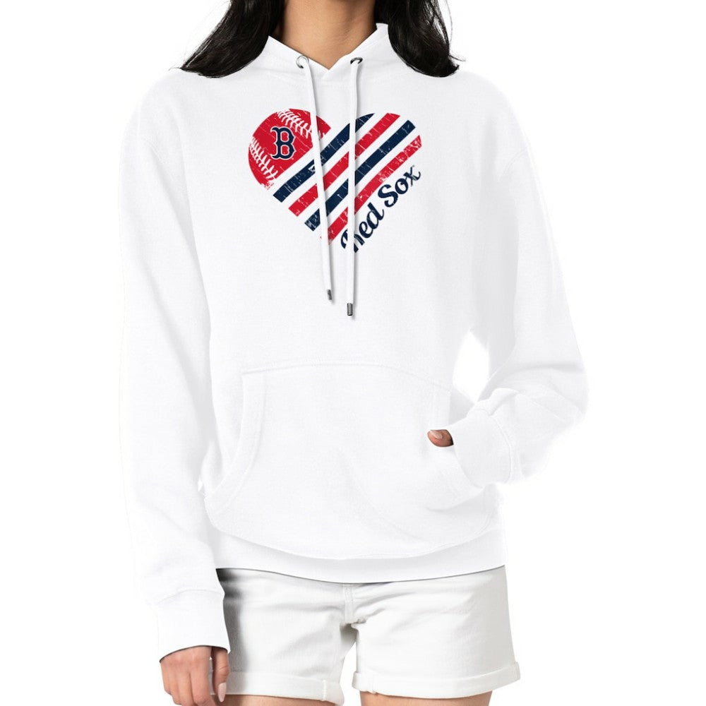 Boston Red Sox G-III 4Her by Carl Banks Women's Heart Fleece Pullover Hoodie - MLB