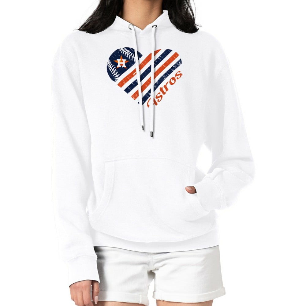 Houston Astros G-III 4Her by Carl Banks Women's Heart Fleece Pullover Hoodie - MLB