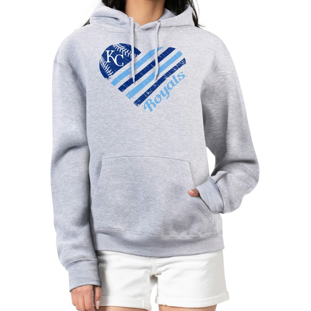 Kansas City Royals G-III 4Her by Carl Banks Women's Heart Fleece Pullover Hoodie - MLB