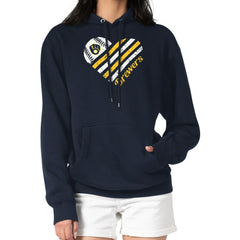 Milwaukee Brewers G-III 4Her by Carl Banks Women's Heart Fleece Pullover Hoodie - MLB