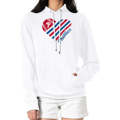 Philadelphia Phillies G-III 4Her by Carl Banks Women's Heart Fleece Pullover Hoodie - MLB