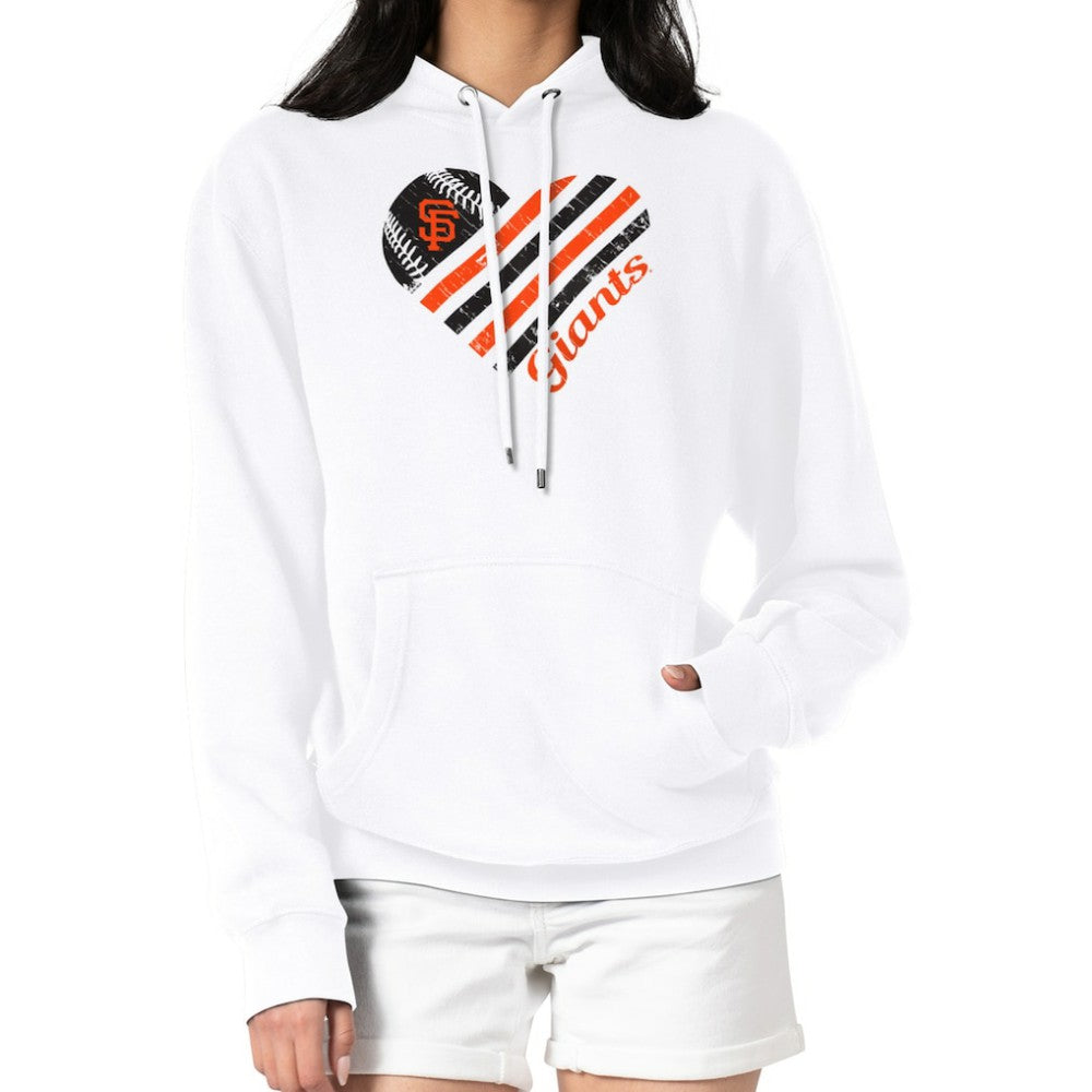 San Francisco Giants G-III 4Her by Carl Banks Women's Heart Fleece Pullover Hoodie - MLB