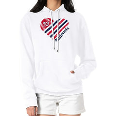 Washington Nationals G-III 4Her by Carl Banks Women's Heart Fleece Pullover Hoodie - MLB