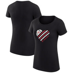 Arizona Diamondbacks G-III 4Her by Carl Banks Women's Super-Slim Fit Lightweight Heart Graphic T-Shirt - MLB