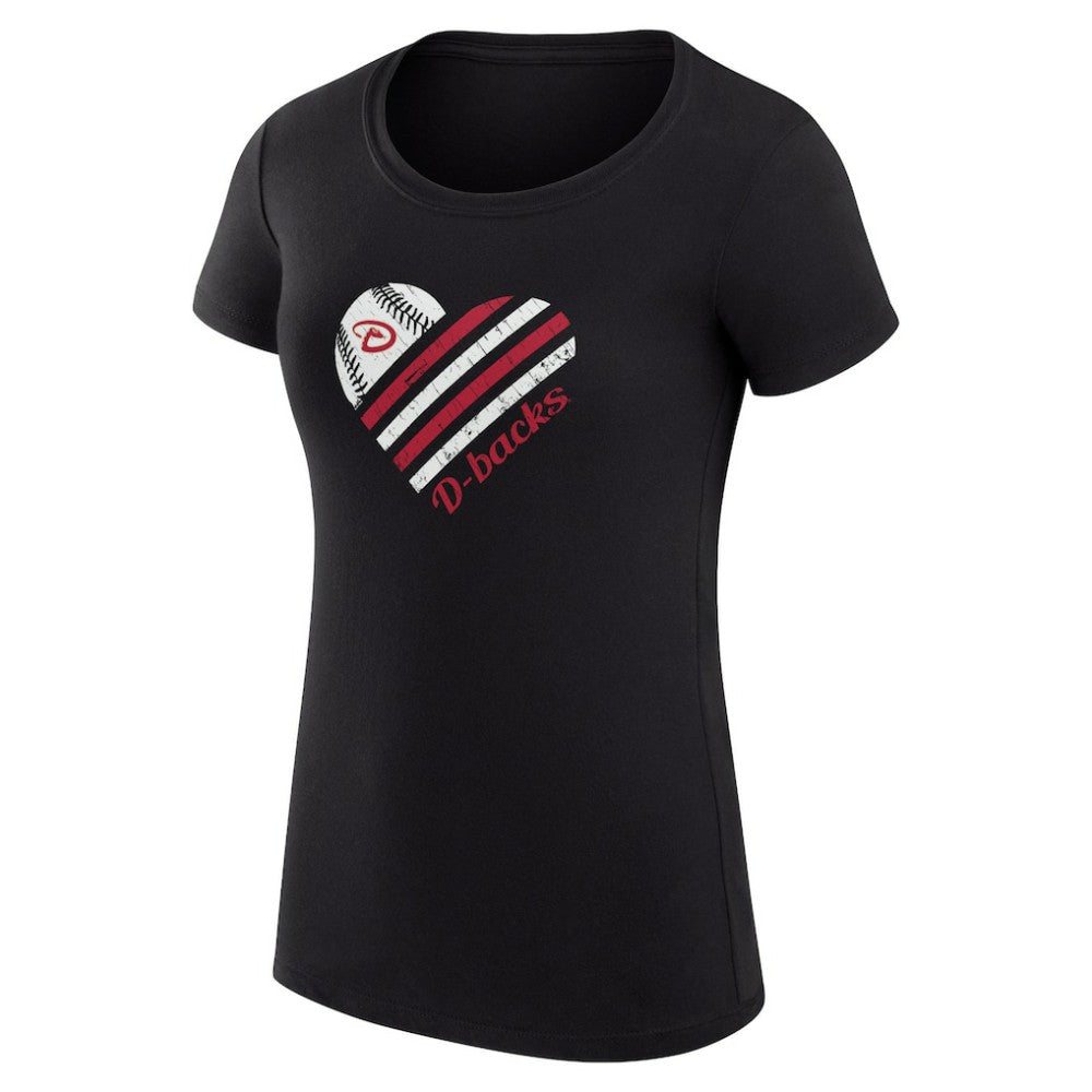 Arizona Diamondbacks G-III 4Her by Carl Banks Women's Super-Slim Fit Lightweight Heart Graphic T-Shirt - MLB