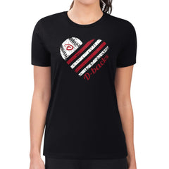 Arizona Diamondbacks G-III 4Her by Carl Banks Women's Super-Slim Fit Lightweight Heart Graphic T-Shirt - MLB