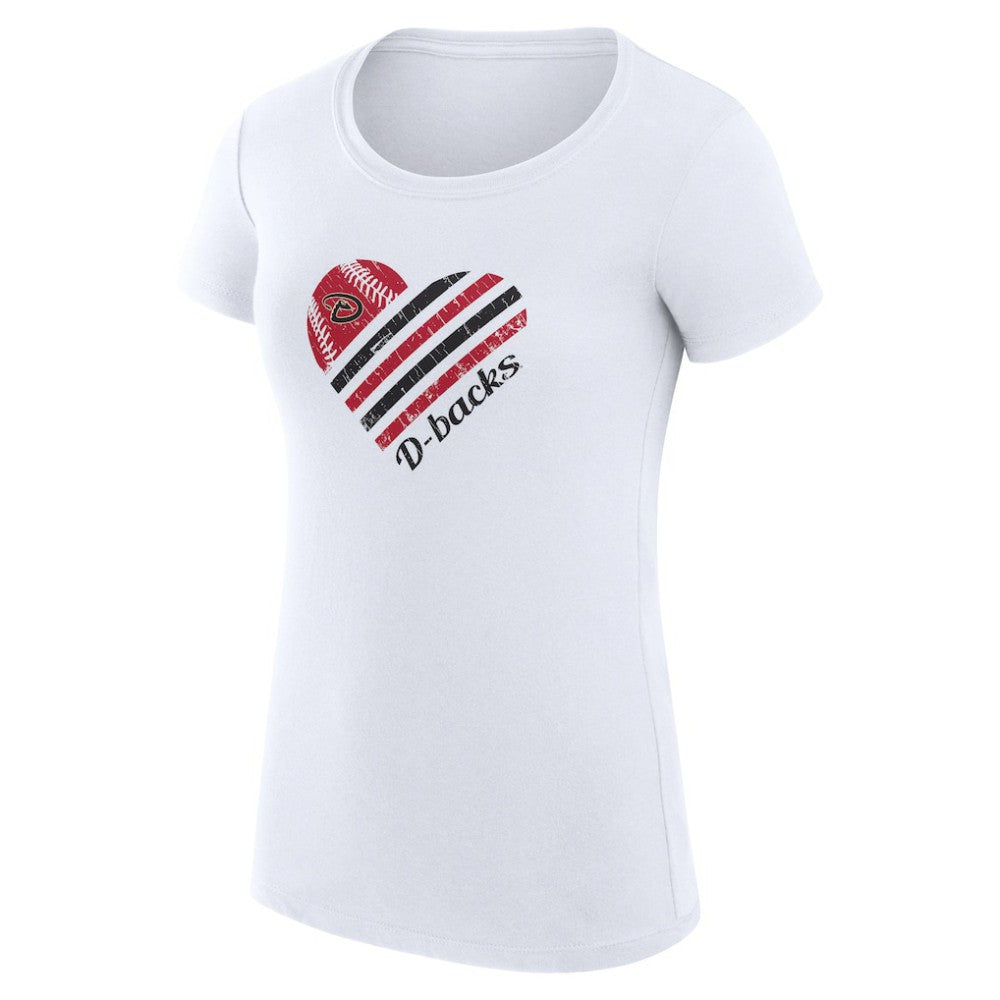 Arizona Diamondbacks G-III 4Her by Carl Banks Women's Super-Slim Fit Lightweight Heart Graphic T-Shirt - MLB