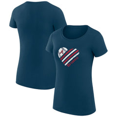 Atlanta Braves G-III 4Her by Carl Banks Women's Super-Slim Fit Lightweight Heart Graphic T-Shirt - MLB