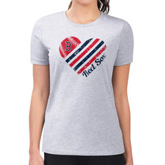 Boston Red Sox G-III 4Her by Carl Banks Women's Super-Slim Fit Lightweight Heart Graphic T-Shirt - MLB