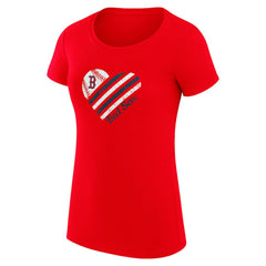 Boston Red Sox G-III 4Her by Carl Banks Women's Super-Slim Fit Lightweight Heart Graphic T-Shirt - MLB