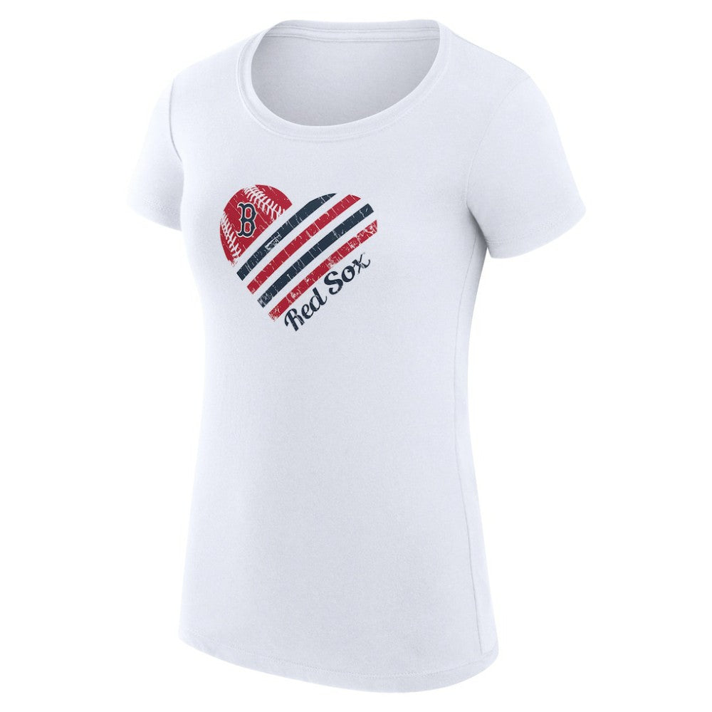 Boston Red Sox G-III 4Her by Carl Banks Women's Super-Slim Fit Lightweight Heart Graphic T-Shirt - MLB