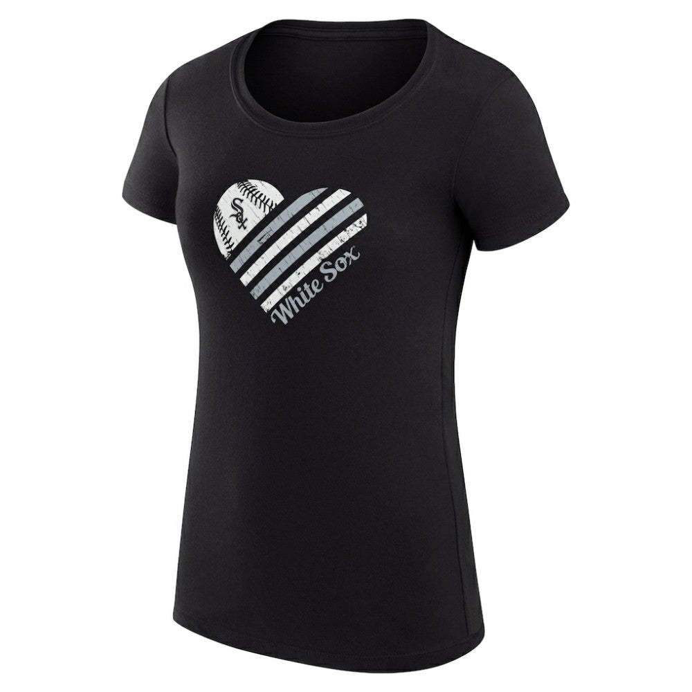 Chicago White Sox G-III 4Her by Carl Banks Women's Super-Slim Fit Lightweight Heart Graphic T-Shirt - MLB