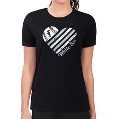 Chicago White Sox G-III 4Her by Carl Banks Women's Super-Slim Fit Lightweight Heart Graphic T-Shirt - MLB