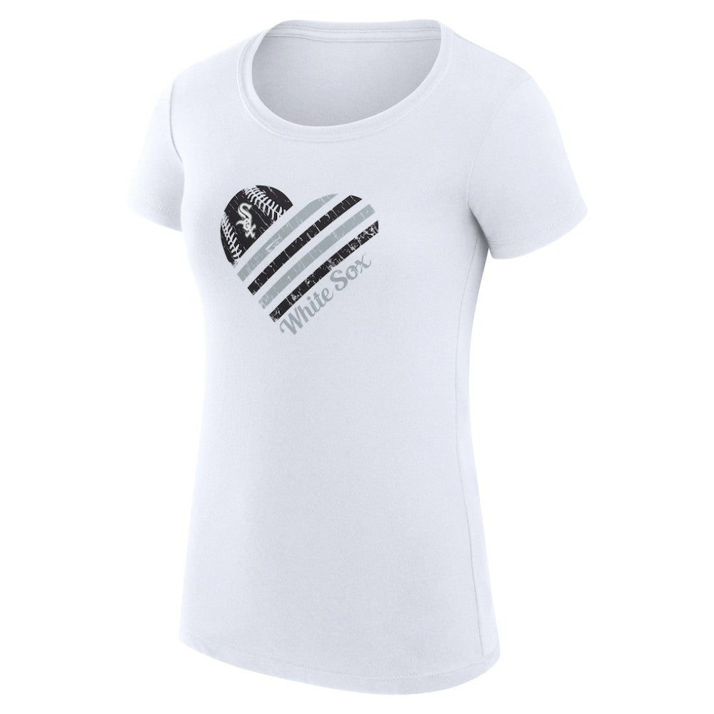 Chicago White Sox G-III 4Her by Carl Banks Women's Super-Slim Fit Lightweight Heart Graphic T-Shirt - MLB