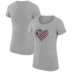 Cleveland Guardians G-III 4Her by Carl Banks Women's Super-Slim Fit Lightweight Heart Graphic T-Shirt - MLB