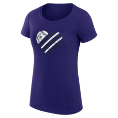Colorado Rockies G-III 4Her by Carl Banks Women's Super-Slim Fit Lightweight Heart Graphic T-Shirt - MLB
