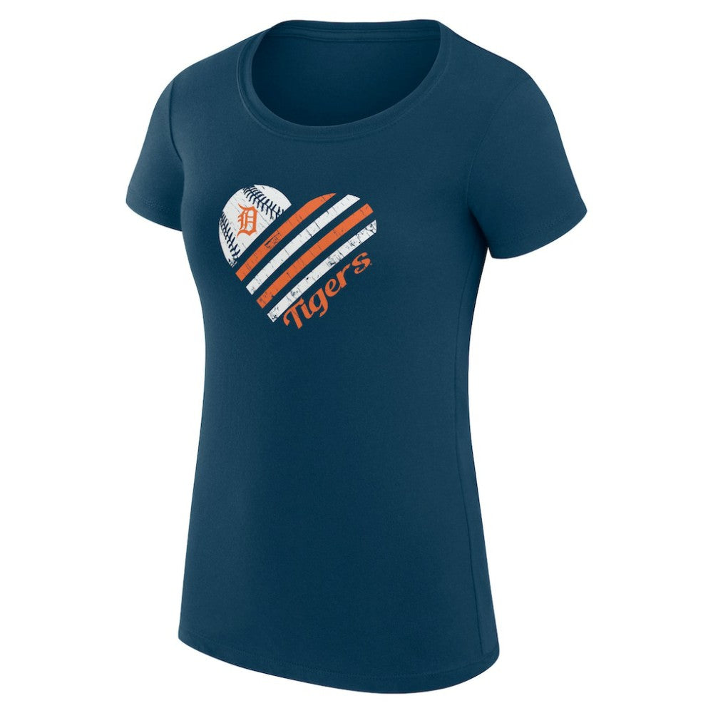 Detroit Tigers G-III 4Her by Carl Banks Women's Super-Slim Fit Lightweight Heart Graphic T-Shirt - MLB