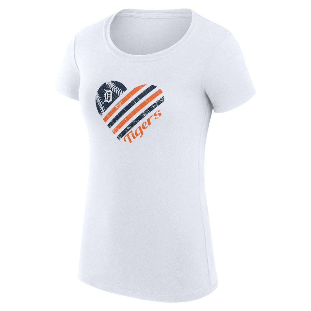 Detroit Tigers G-III 4Her by Carl Banks Women's Super-Slim Fit Lightweight Heart Graphic T-Shirt - MLB
