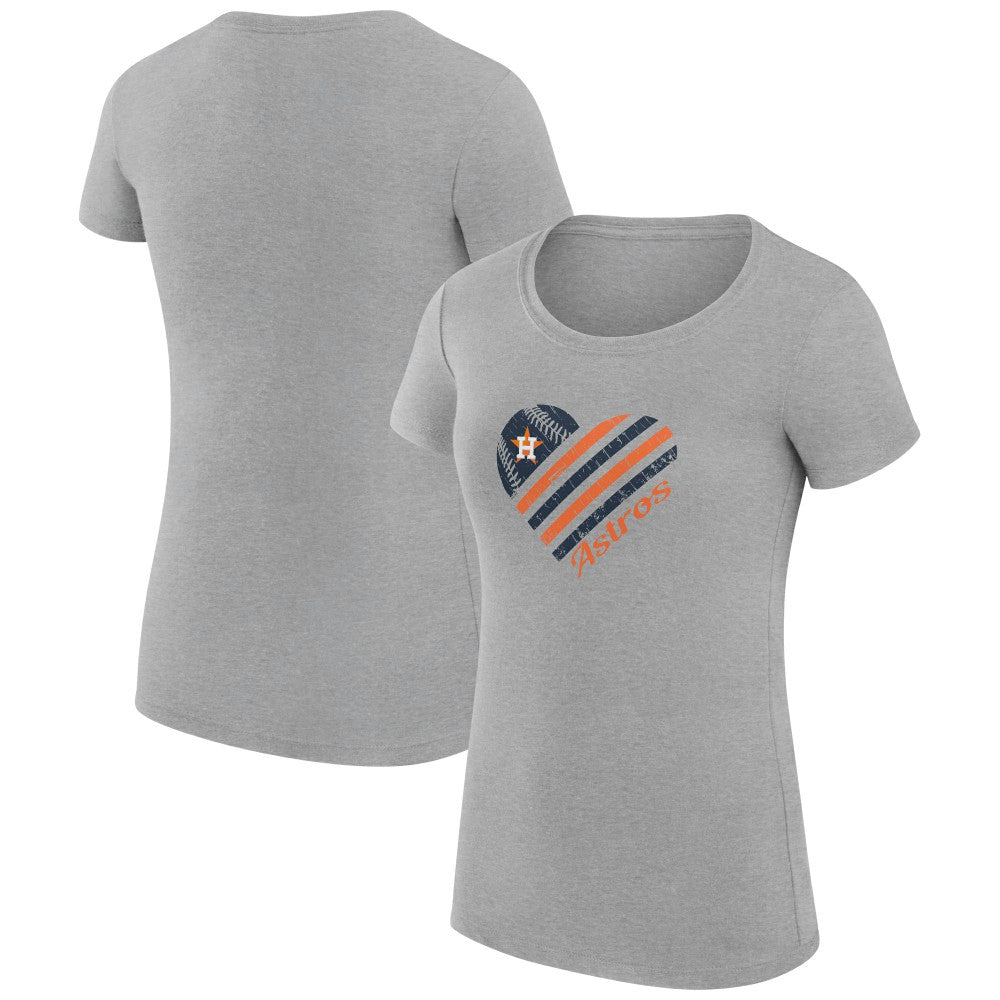 Houston Astros G-III 4Her by Carl Banks Women's Super-Slim Fit Lightweight Heart Graphic T-Shirt - MLB