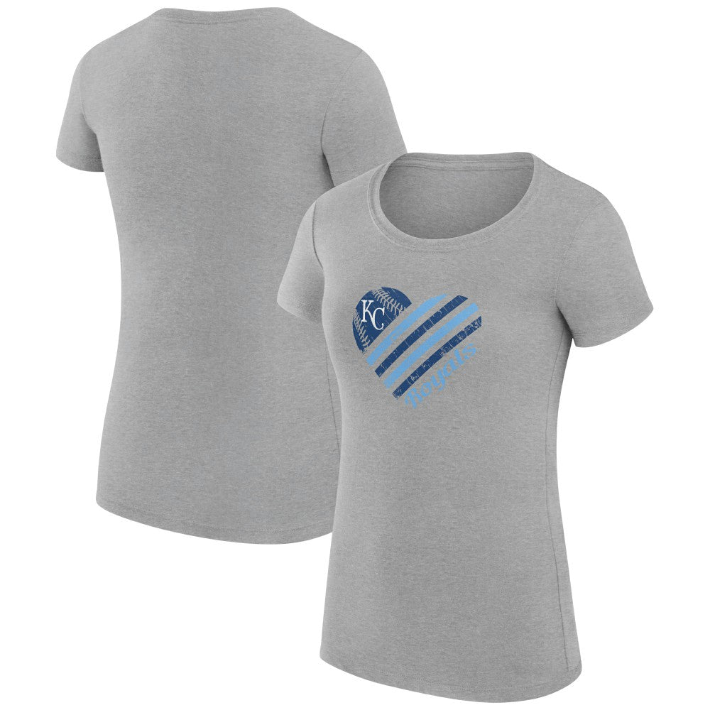 Kansas City Royals G-III 4Her by Carl Banks Women's Super-Slim Fit Lightweight Heart Graphic T-Shirt - MLB