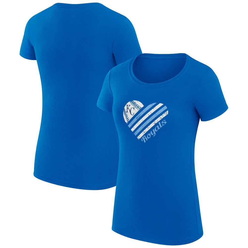 Kansas City Royals G-III 4Her by Carl Banks Women's Super-Slim Fit Lightweight Heart Graphic T-Shirt - MLB