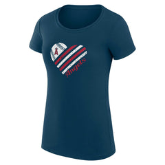 Los Angeles Angels G-III 4Her by Carl Banks Women's Super-Slim Fit Lightweight Heart Graphic T-Shirt - MLB