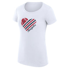 Los Angeles Angels G-III 4Her by Carl Banks Women's Super-Slim Fit Lightweight Heart Graphic T-Shirt - MLB