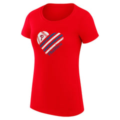 Philadelphia Phillies G-III 4Her by Carl Banks Women's Super-Slim Fit Lightweight Heart Graphic T-Shirt - MLB