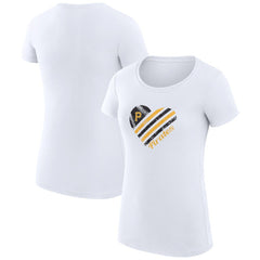 Pittsburgh Pirates G-III 4Her by Carl Banks Women's Super-Slim Fit Lightweight Heart Graphic T-Shirt - MLB