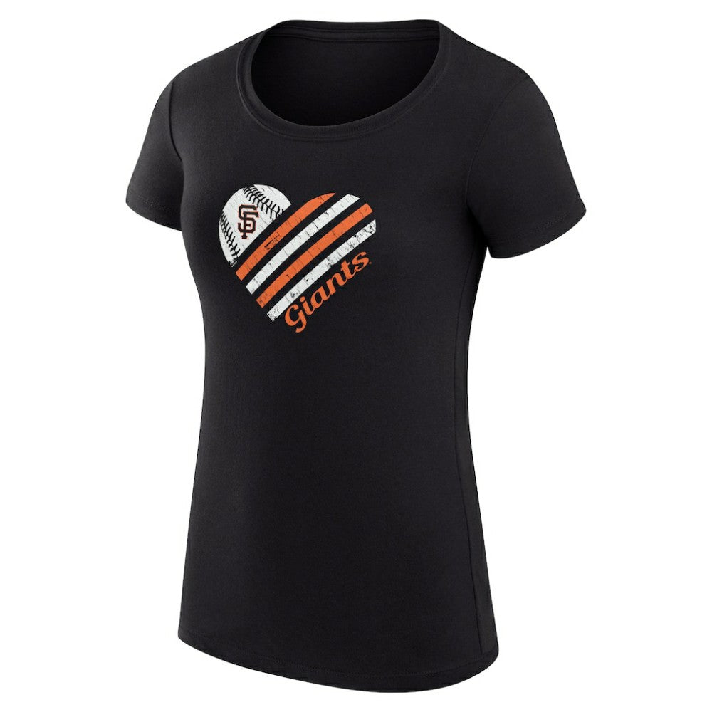 San Francisco Giants G-III 4Her by Carl Banks Women's Super-Slim Fit Lightweight Heart Graphic T-Shirt - MLB