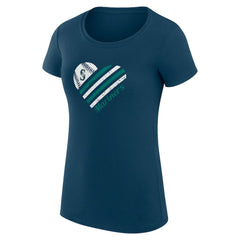 Seattle Mariners G-III 4Her by Carl Banks Women's Super-Slim Fit Lightweight Heart Graphic T-Shirt - MLB