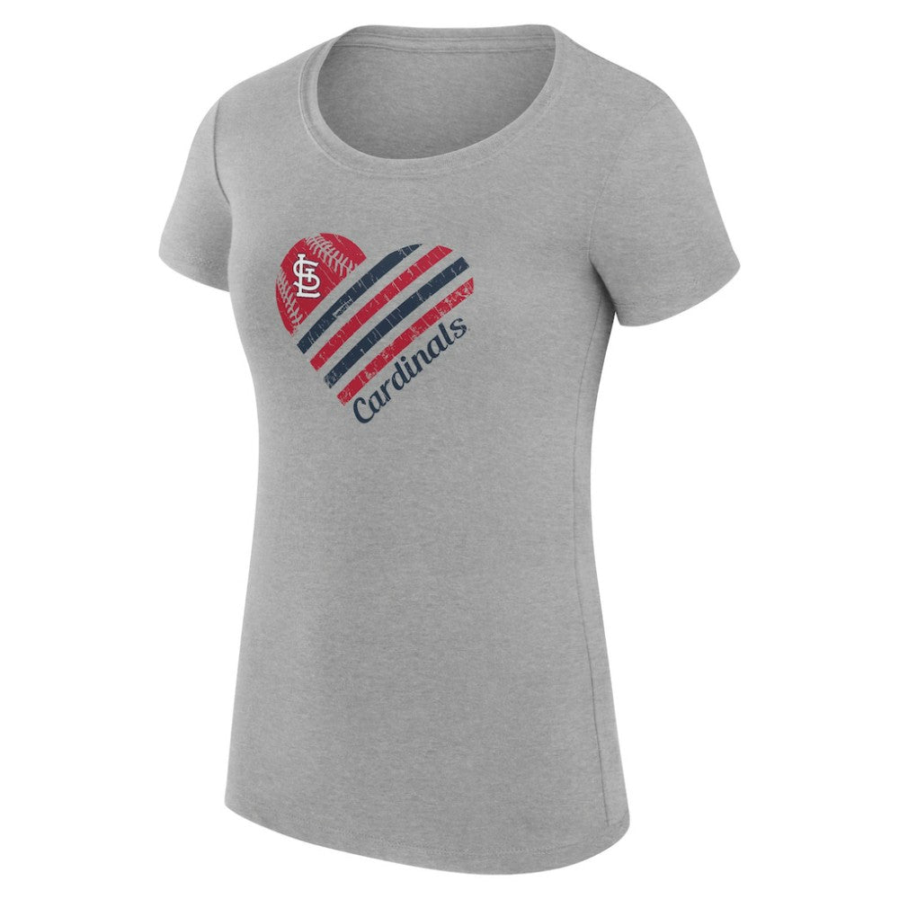 St. Louis Cardinals G-III 4Her by Carl Banks Women's Super-Slim Fit Lightweight Heart Graphic T-Shirt - MLB