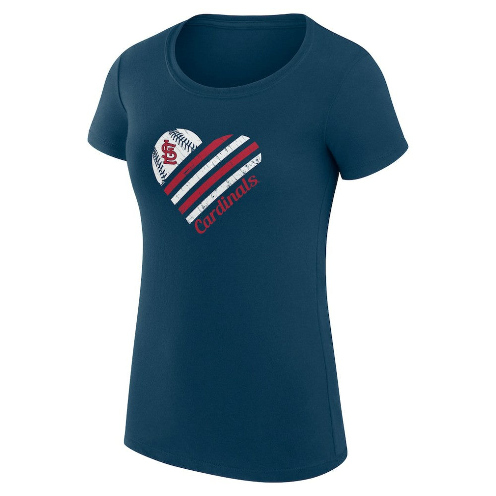 St. Louis Cardinals G-III 4Her by Carl Banks Women's Super-Slim Fit Lightweight Heart Graphic T-Shirt - MLB