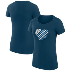 Tampa Bay Rays G-III 4Her by Carl Banks Women's Super-Slim Fit Lightweight Heart Graphic T-Shirt - MLB