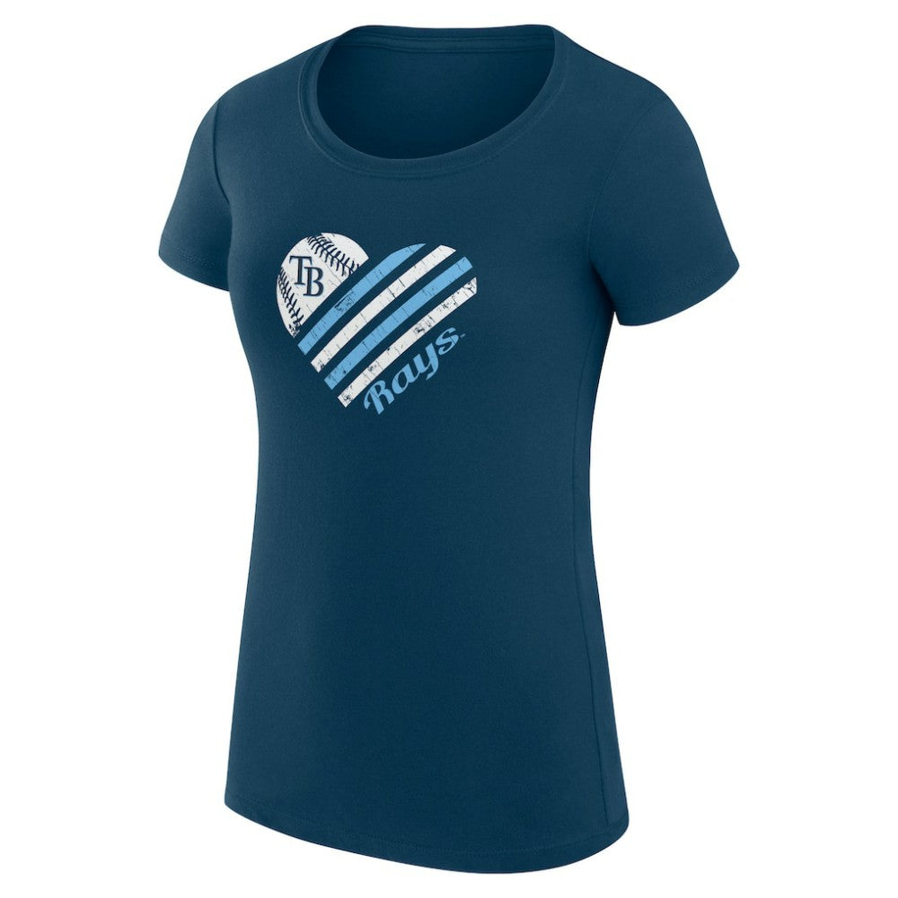 Tampa Bay Rays G-III 4Her by Carl Banks Women's Super-Slim Fit Lightweight Heart Graphic T-Shirt - MLB