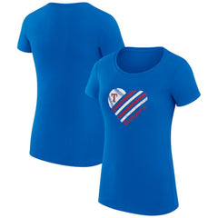 Texas Rangers G-III 4Her by Carl Banks Women's Super-Slim Fit Lightweight Heart Graphic T-Shirt - MLB