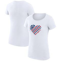 Texas Rangers G-III 4Her by Carl Banks Women's Super-Slim Fit Lightweight Heart Graphic T-Shirt - MLB