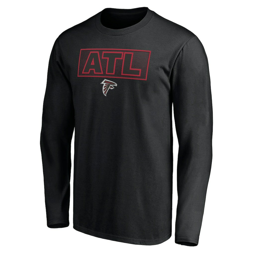 Atlanta Falcons Squad Throwbacks Long Sleeve T-Shirt Black | NFL